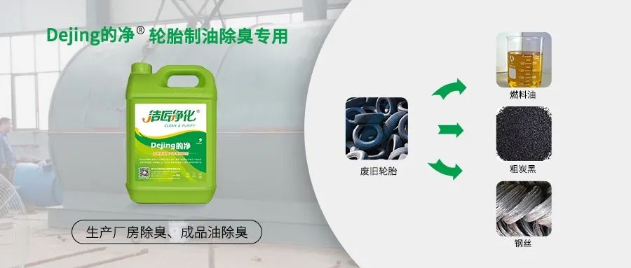廢舊輪胎煉油廢氣污染，車間惡臭問題可利用潔匠凈化除臭劑解決.jpg